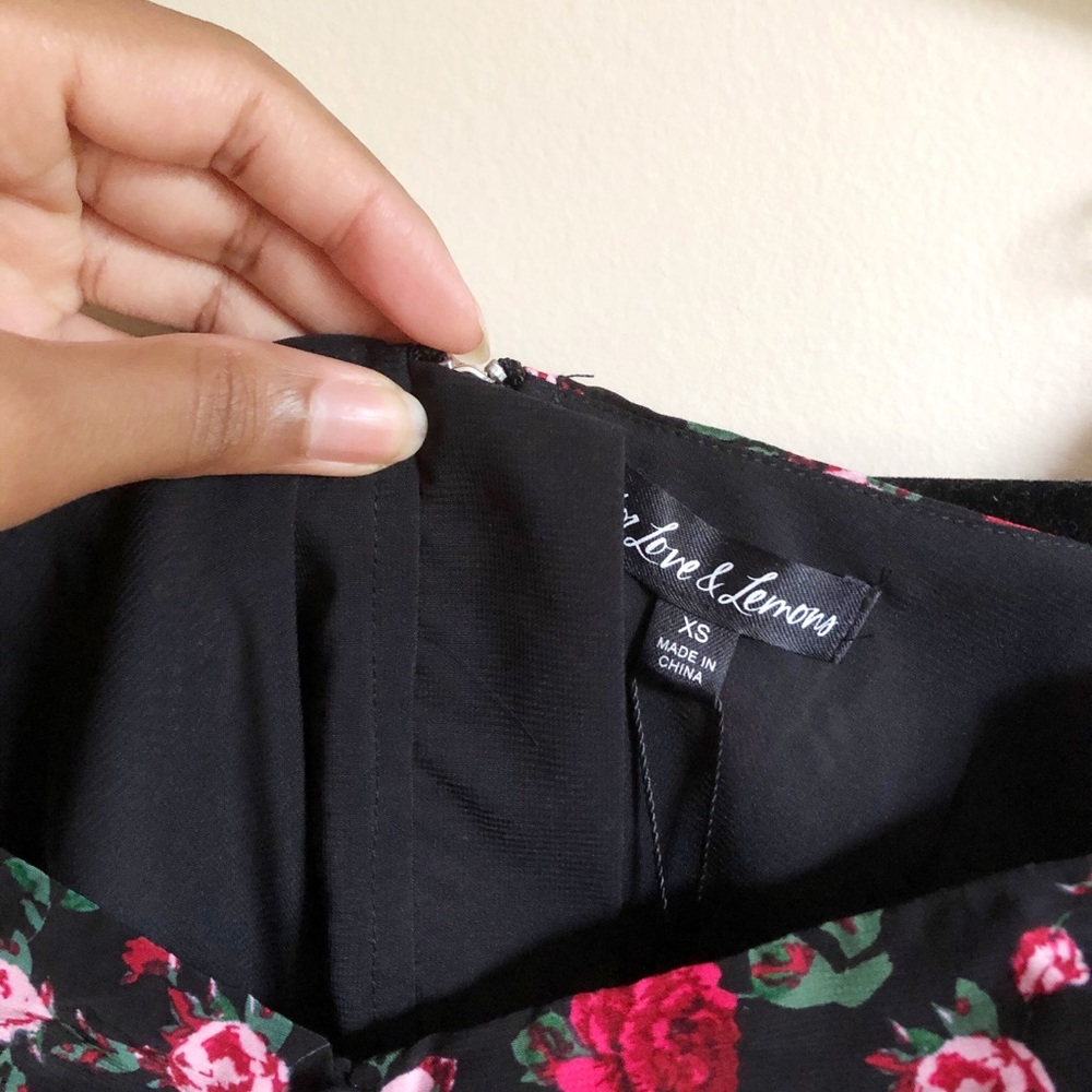 SOLD- For Love & Lemons Tainted button puff sleeve - Picture 8 of 12